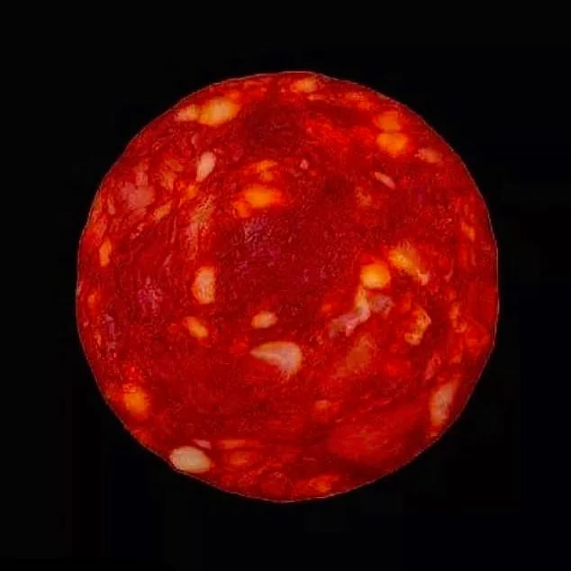 Fotka chorizového plátku, která byla zaměněna za hvězdu Proxima Centauri